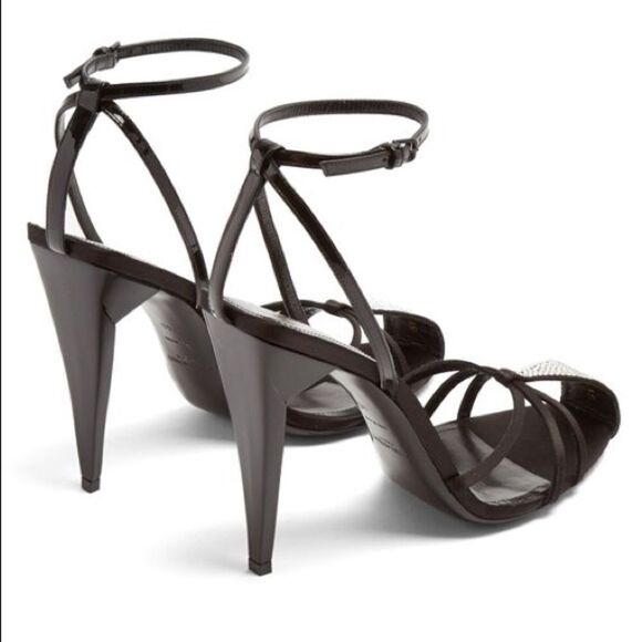 Saint Laurent Freja Crystal Toe Sandals - Picture 3 of 8